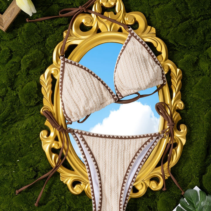 Damen Triangel-Bikini mit raffiniertem Struktur-Design Drune