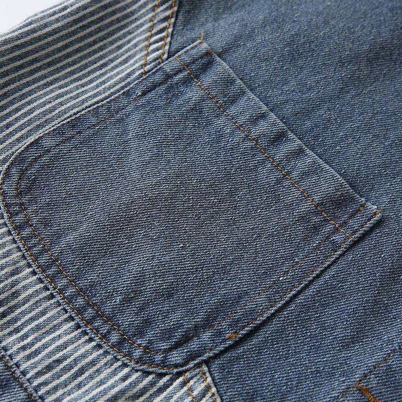 Damen Lässige Jeansjacke mit strukturiertem Kragen Drune