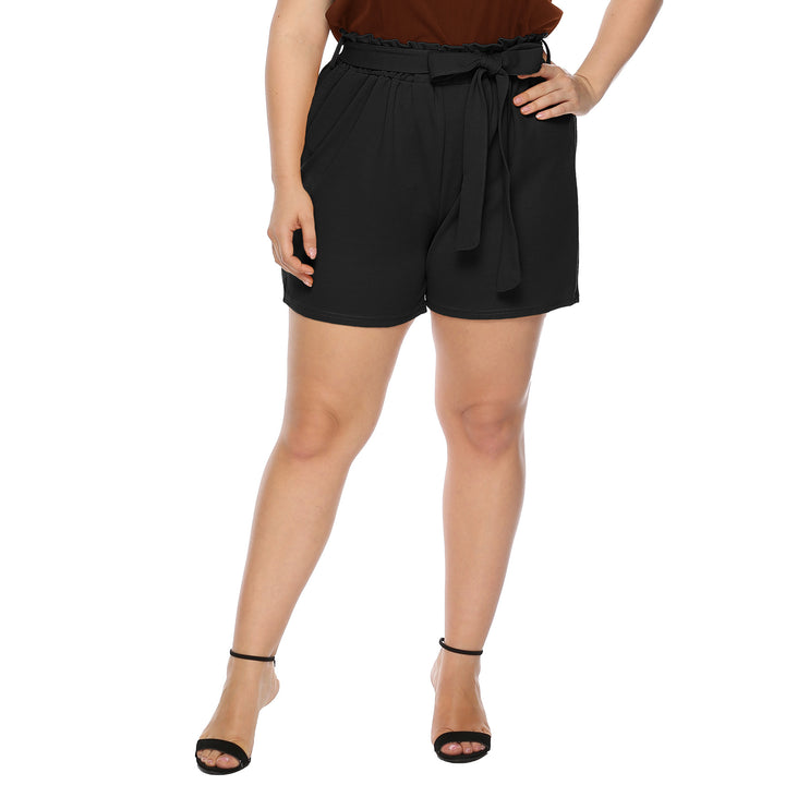Damen modisches Oberteil mit Rüschenärmel und eleganten Shorts Drune