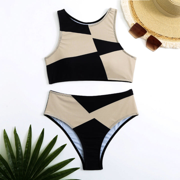 Damen Bikini-Set mit modernem Schnitt und geometrischem Design Drune