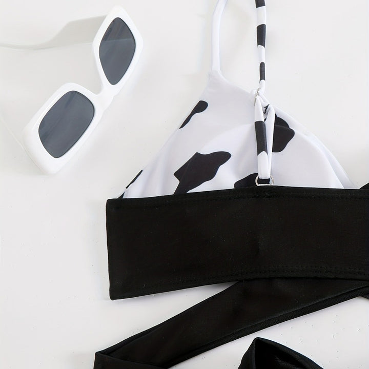 Damen Triangel-Bikini mit sportlichem Knoten-Design Drune