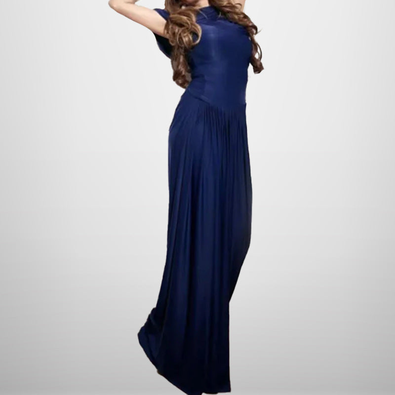 Damen Elegantes Wickelmaxikleid mit raffinierten Drapierungsdetails Drune