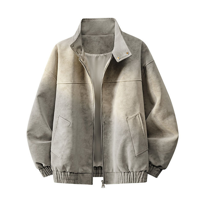 Herren Lässige Outdoor-Jacke mit hohen Kragen und praktischen Taschen Drune