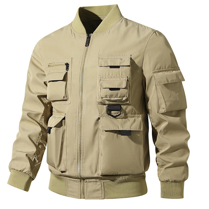 Herren nan urban-militärische Bomberjacke mit modularen Mehrzwecktaschen und D‑Ring-Details Drune