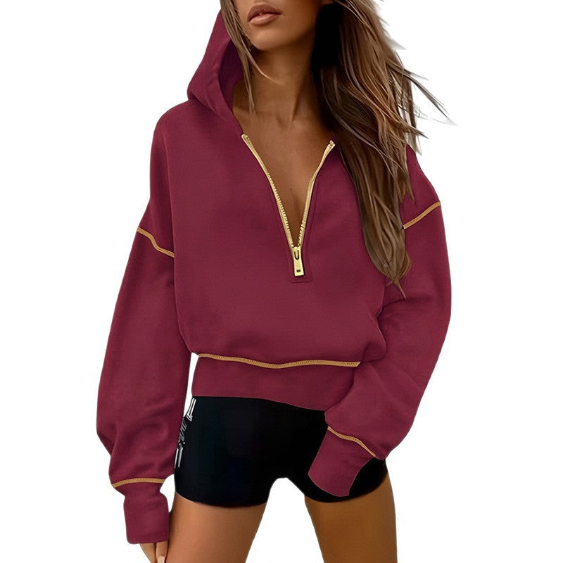 Damen Sportliche Kapuzenpullover Drune