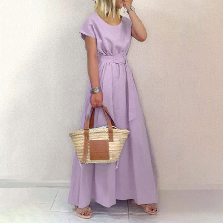 Drune | Gürtel-Swing-Maxi-Kleid mit Plus-Size-Option