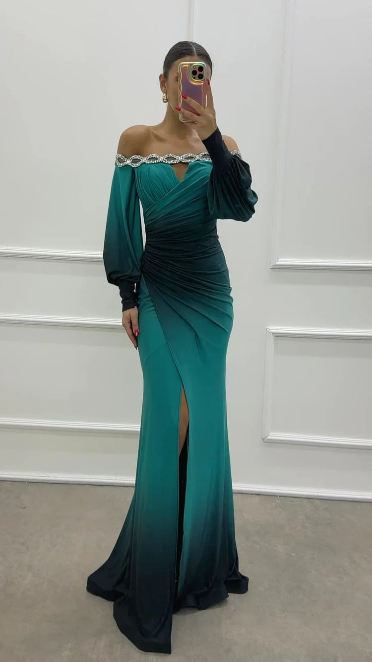 Drune | Partykleid mit Camisole und positioniertem Schlitz in großer A-Linie