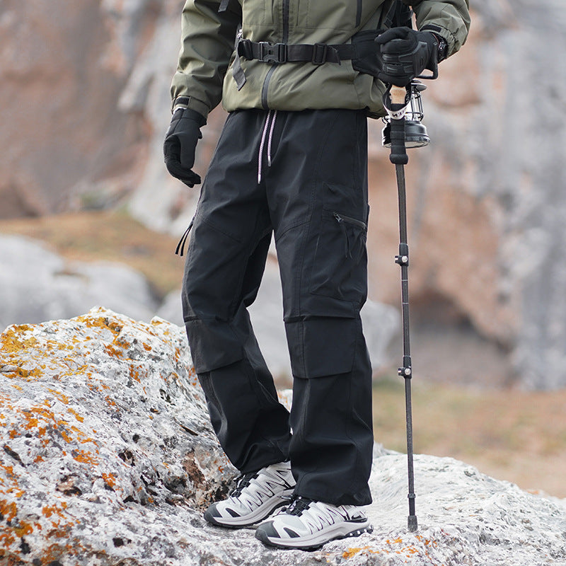 Herren Robuste wasserabweisende Trekkinghose mit Cargo-Taschen Drune