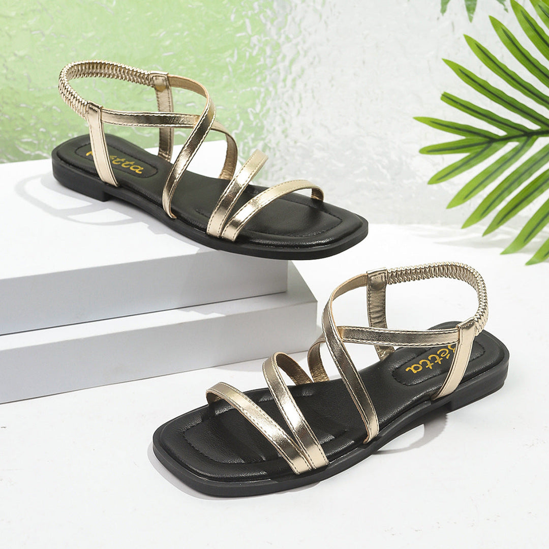 Damen Elegante Riemchen-Sandalen mit funkelnden Details Drune