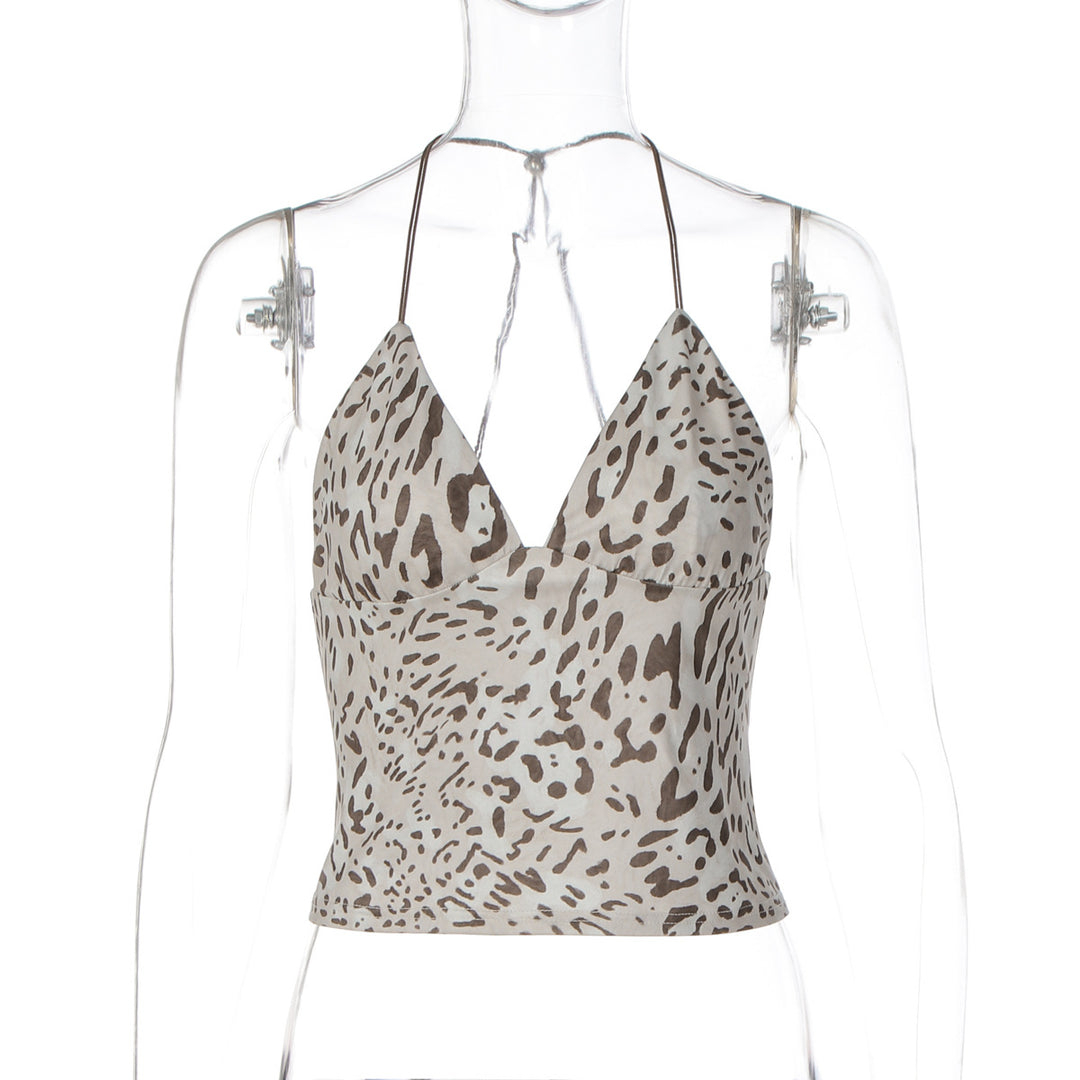 Damen Animal Print Top Drune