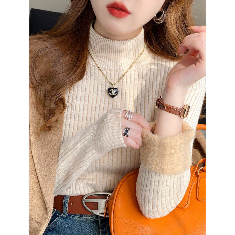 Damen Pullover mit Rollkragen und luxuriösem Flauschsaum Drune