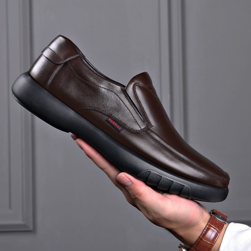 Herren Eleganter Komfort-Slipper aus Lederoptik mit dämpfender Plateau-Sohle Drune