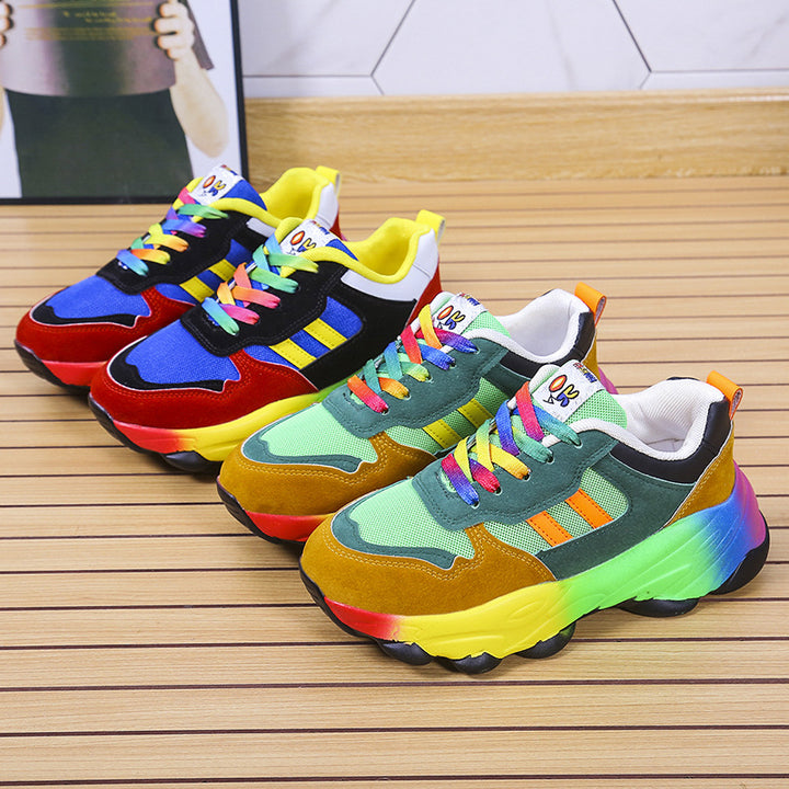 Damen Sportliche Sneakers mit farbenfrohen Akzenten und rutschfester Sohle Drune