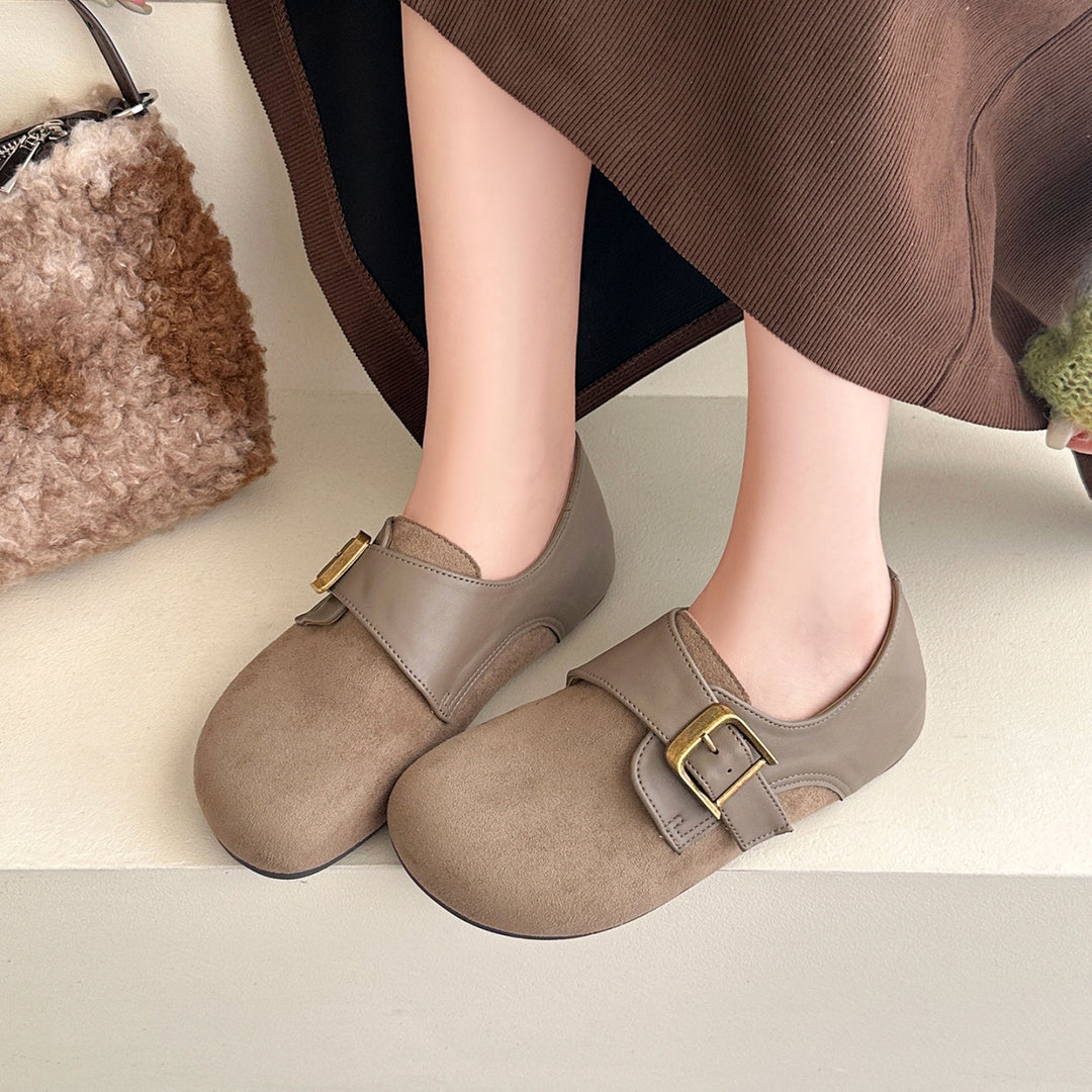 Damen Bequeme Clogs mit dekorativem Riemen Drune