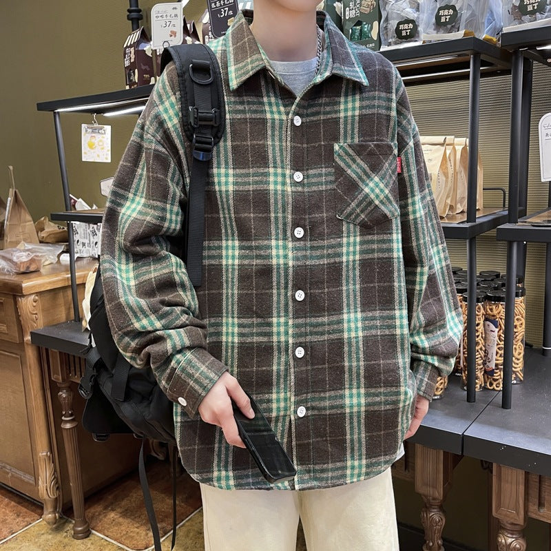 Unisex Karierte Flanellhemd Drune