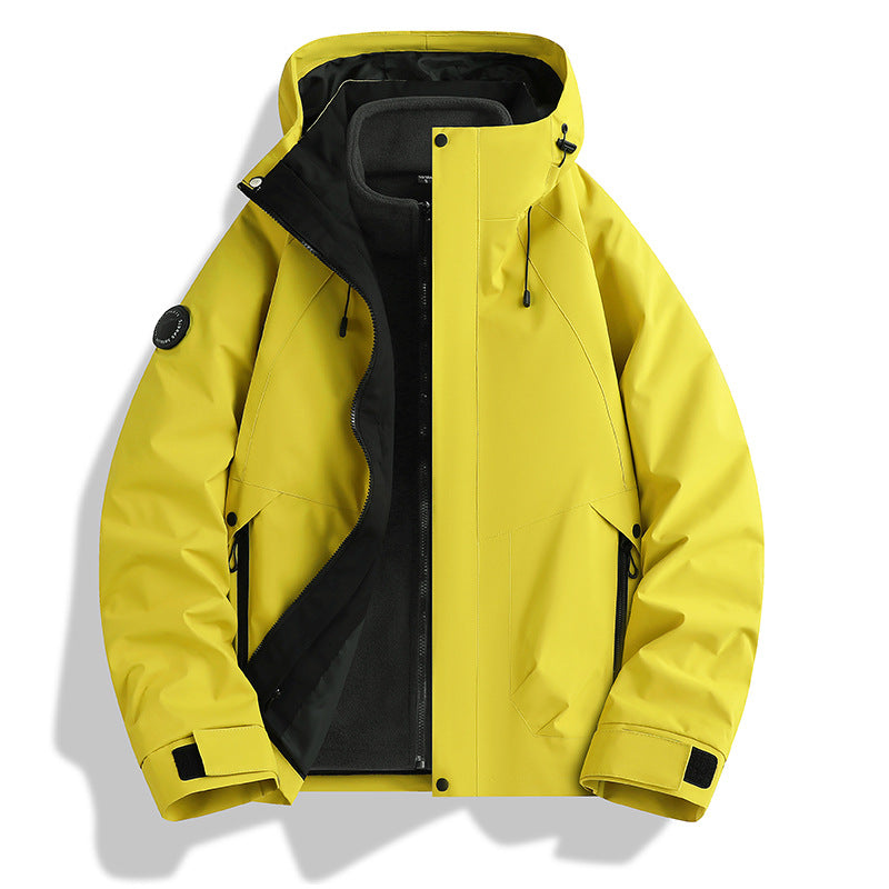 Herren wasserdichte Softshelljacke mit Kapuze und Fleece-Innenfutter Drune