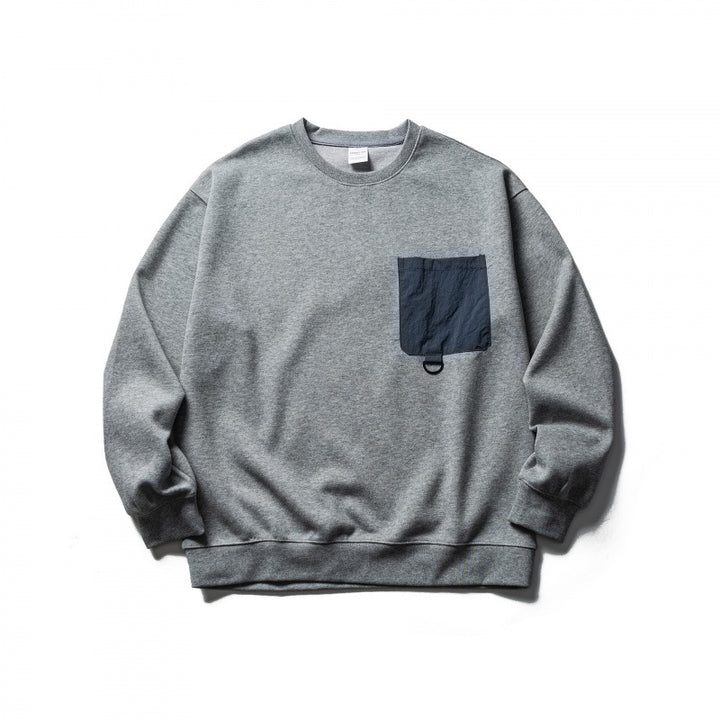 Unisex Oversize-Sweatshirt mit aufgesetzter Brusttasche und D-Ring Drune