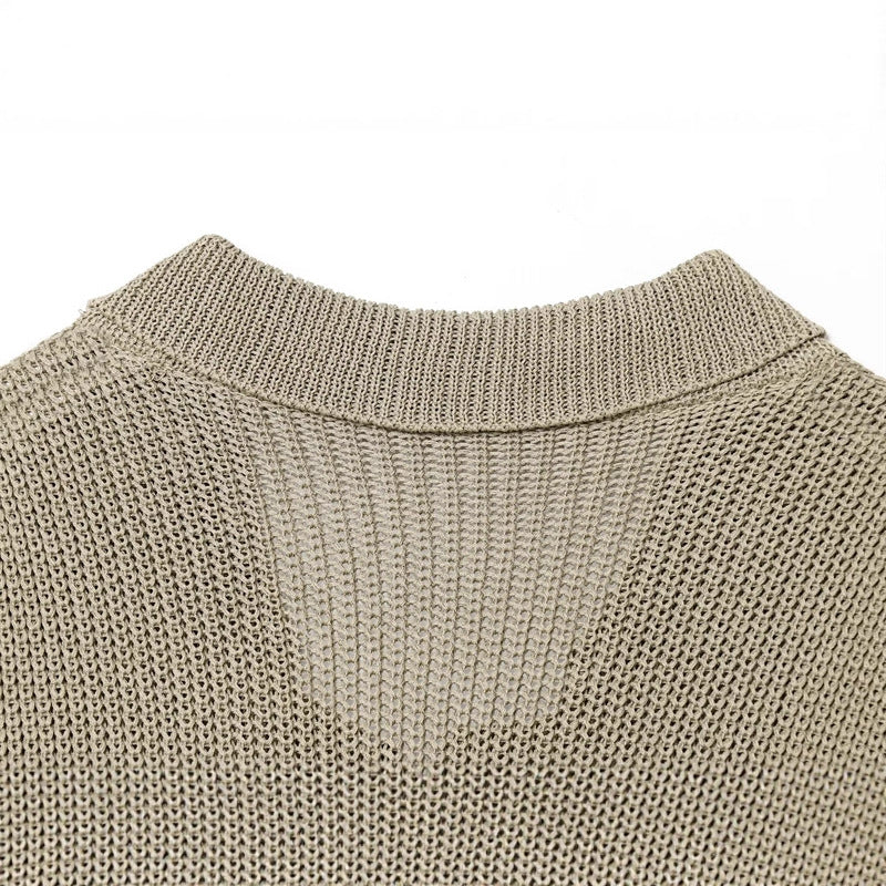 Damen geschnittene Strickjacke mit eleganten Knöpfen und strukturierter Oberfläche Drune