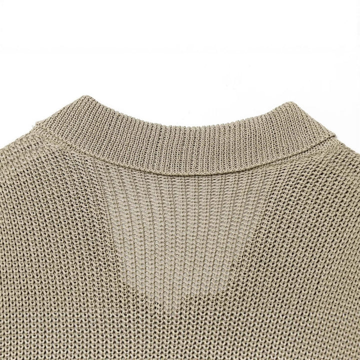 Damen geschnittene Strickjacke mit eleganten Knöpfen und strukturierter Oberfläche Drune