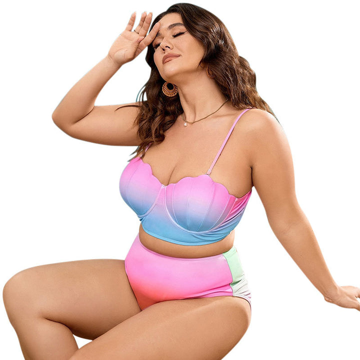 Damen Badeoberteil mit gepolstertem Bustier und hohem Taillenschnitt Drune
