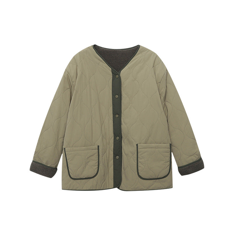 Damen gesteppte Übergangsjacke mit asymmetrischen Details und weichem Innenmaterial Drune
