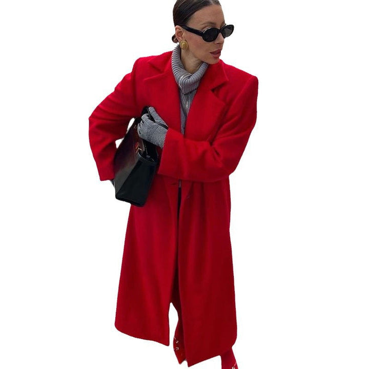 Damen Elegante Mantel mit Oversized-Schnitt und schickem Revers Drune