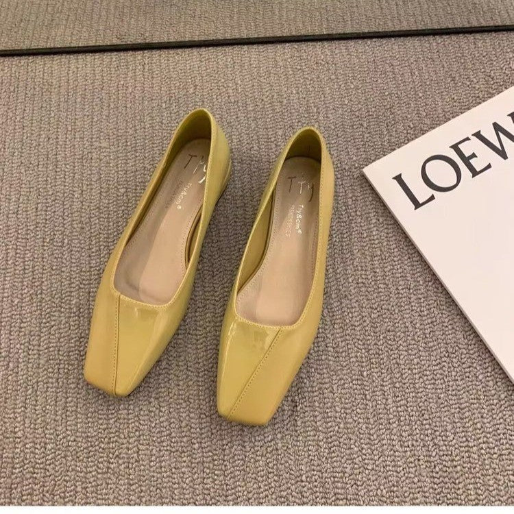 Damen Elegante Ballerina-Schuhe mit glänzendem Obermaterial und komfortabler Innensohle Drune