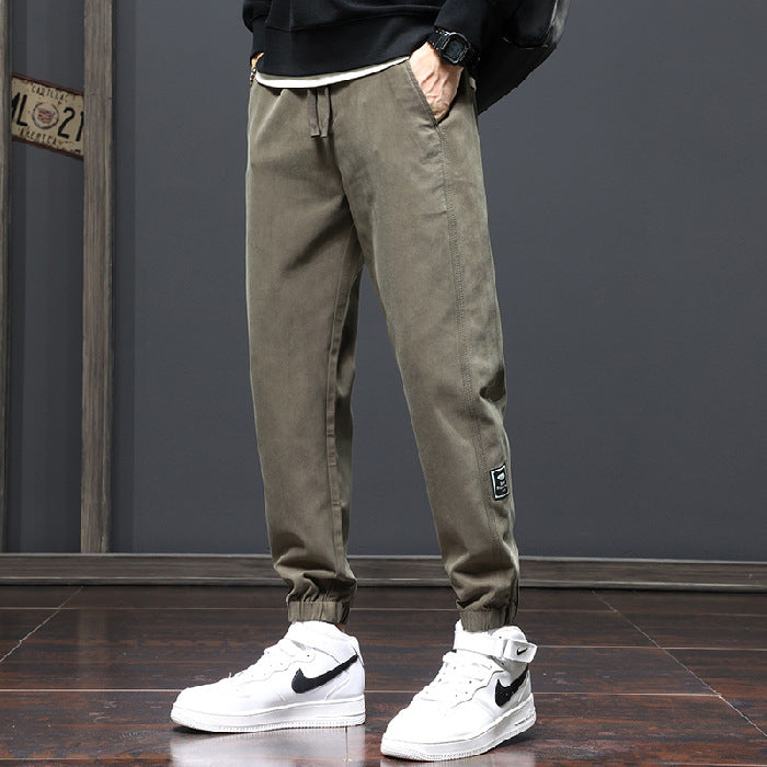 Herren Relaxed-Fit Joggerhose mit elastischem Bund, Kordelzug und Bündchen Drune