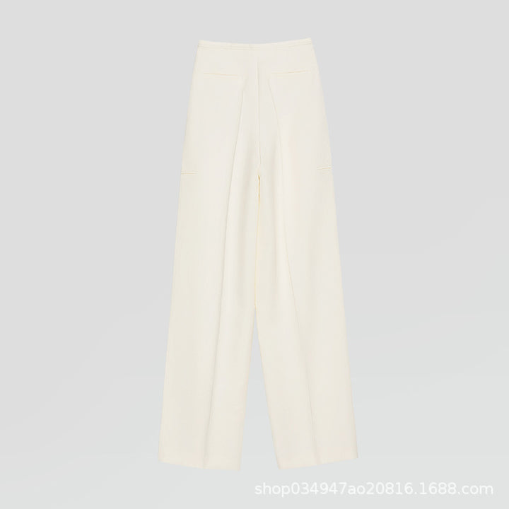 Damen Weit geschnittene Luxe-Hose mit klassischen Falten Drune
