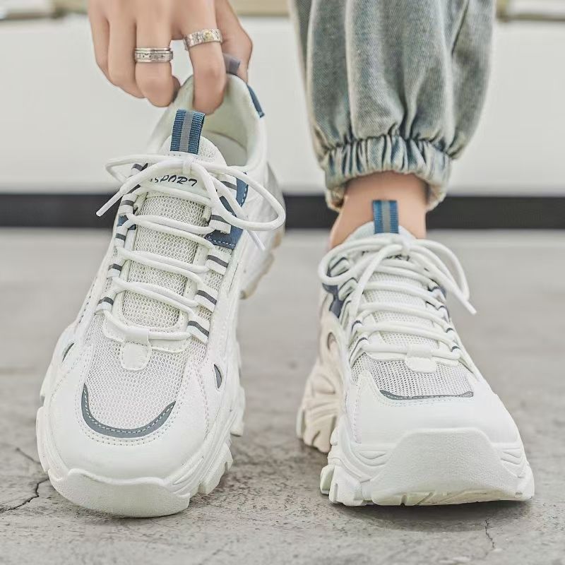 Damen modische chunky Sneakers mit atmungsaktiver Obermaterialstruktur und rutschfester Sohle Drune