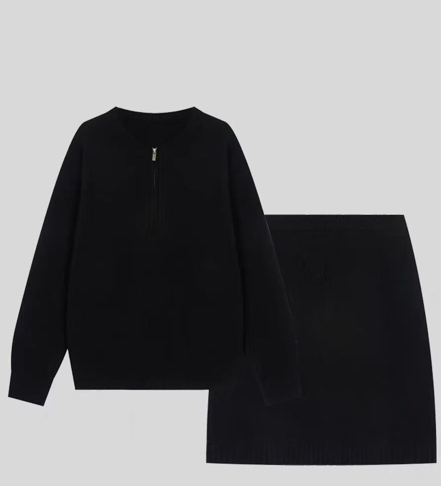 Damen Strickpullover mit modernem Schnitt und dekorativem Reißverschluss Drune