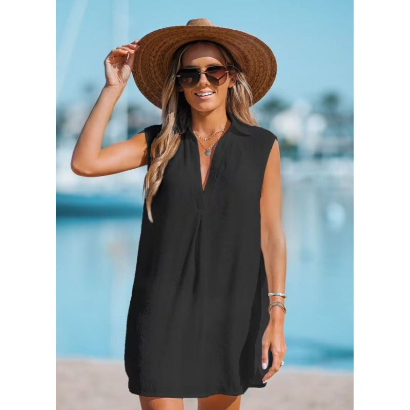 Damen Strandkleid mit leichter, luftiger Baumwolle Drune