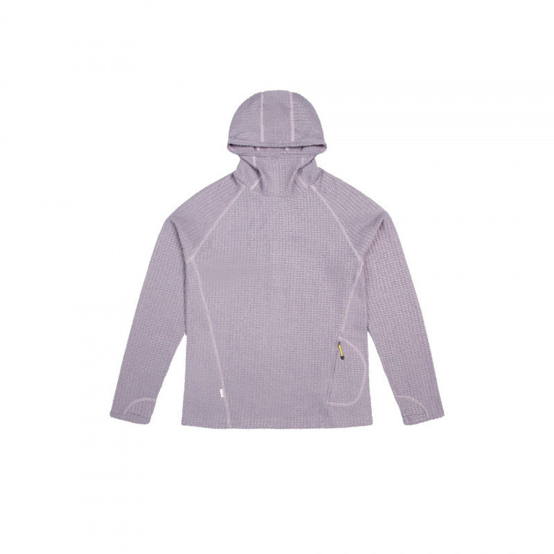 Unisex Texturierter Kapuzenpullover im Boxy‑Cut aus Waffelstrick mit Raglanärmeln und aufgesetzter Tasche Drune