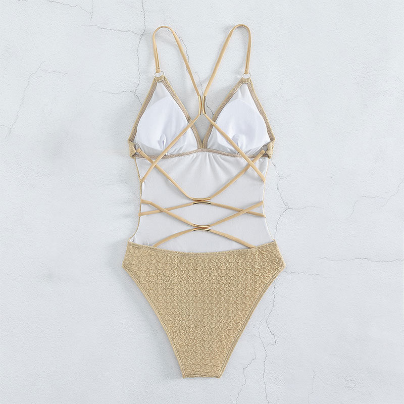Damen Einteiler Badeanzug mit elegantem Rüschendesign Drune