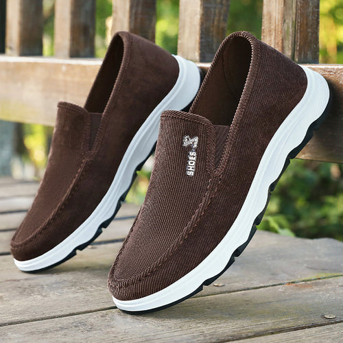 Herren nan leichter atmungsaktiver Slip-On Freizeit-Slipper mit geripptem Textiloberteil und stoßdämpfender EVA-Zwischensohle Drune
