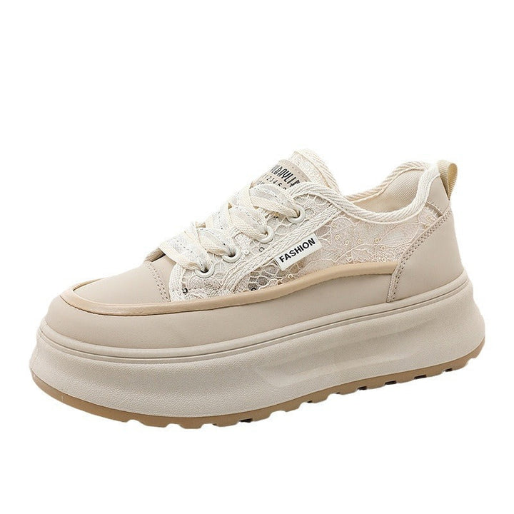 Damen modische Plateau Sneakers mit atmungsaktiver Mesh-Oberfläche und komfortabler Dämpfung Drune