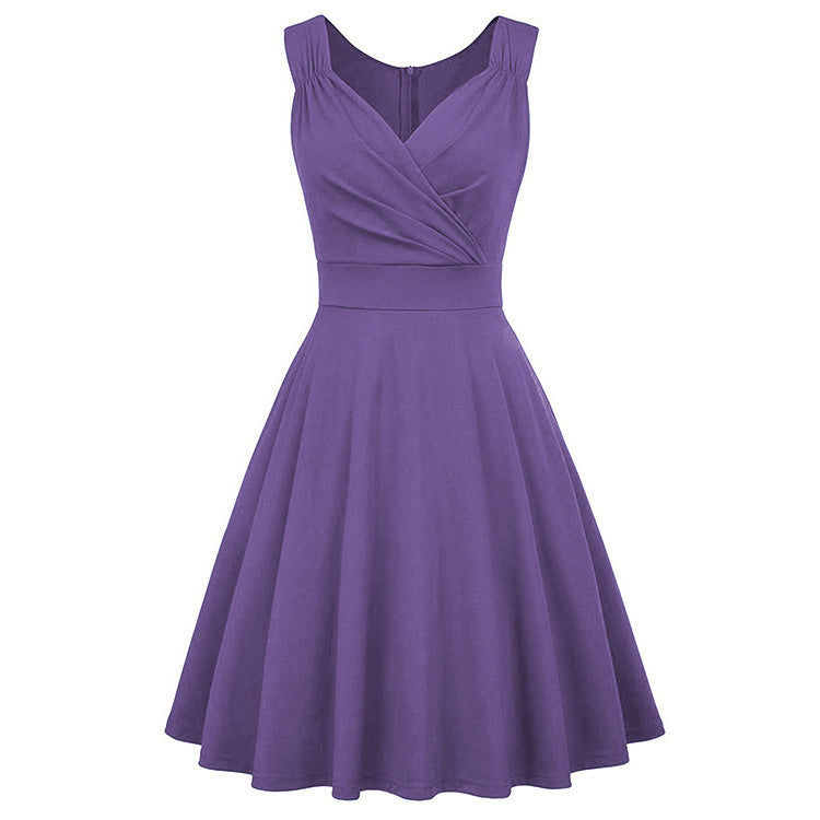 Damen A-Linien Kleid mit elegantem Wickeldesign und taillierter Silhouette Drune