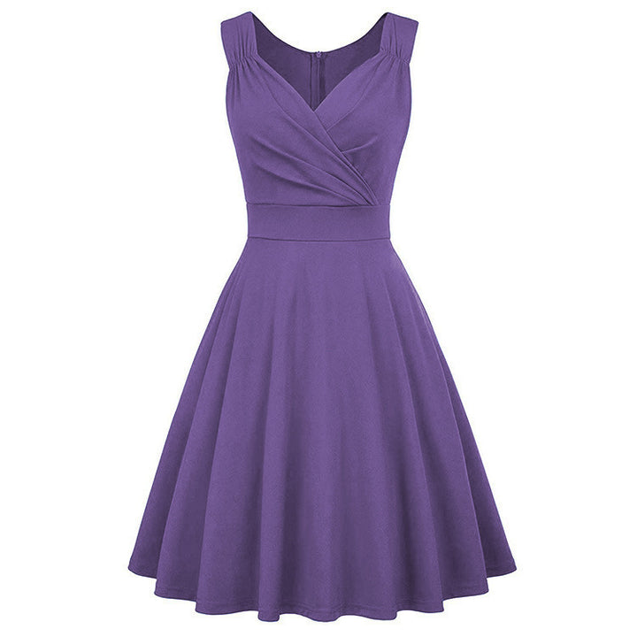 Damen A-Linien Kleid mit elegantem Wickeldesign und taillierter Silhouette Drune