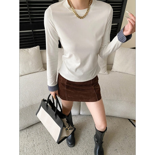 Damen Langarmshirt mit feiner Rippstruktur und modischem Detail Drune