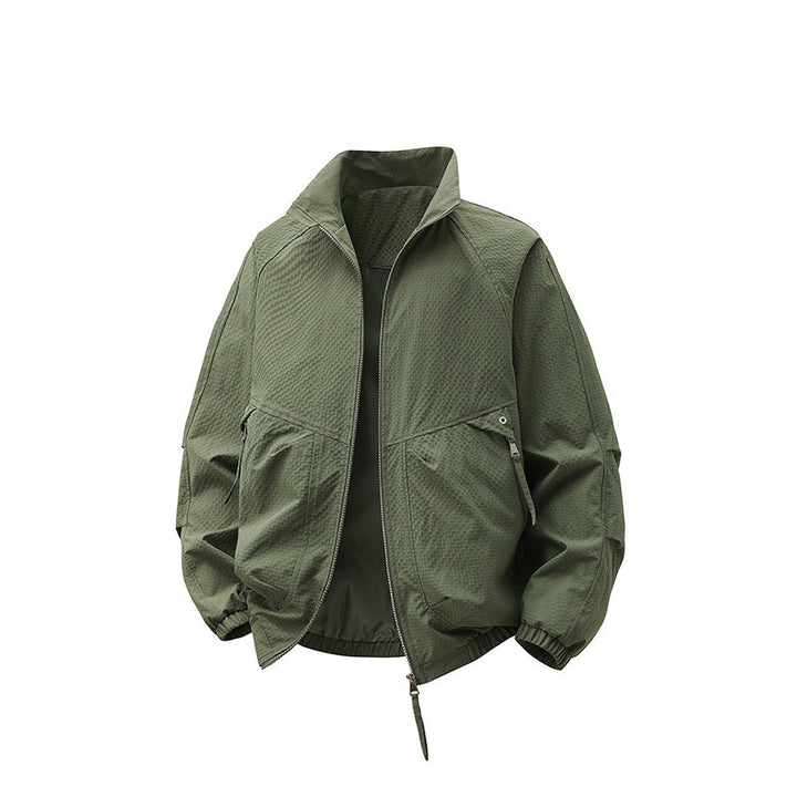 Herren Leichtgewichtige Windjacke mit hohem Kragen Drune
