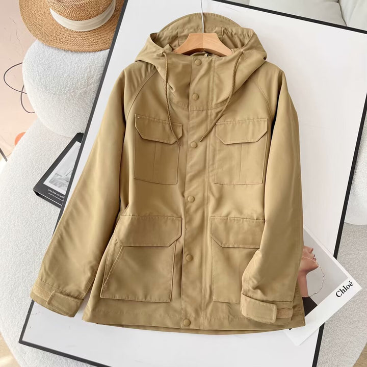 Damen funktionale Outdoor-Jacke mit mehreren aufgesetzten Taschen Drune