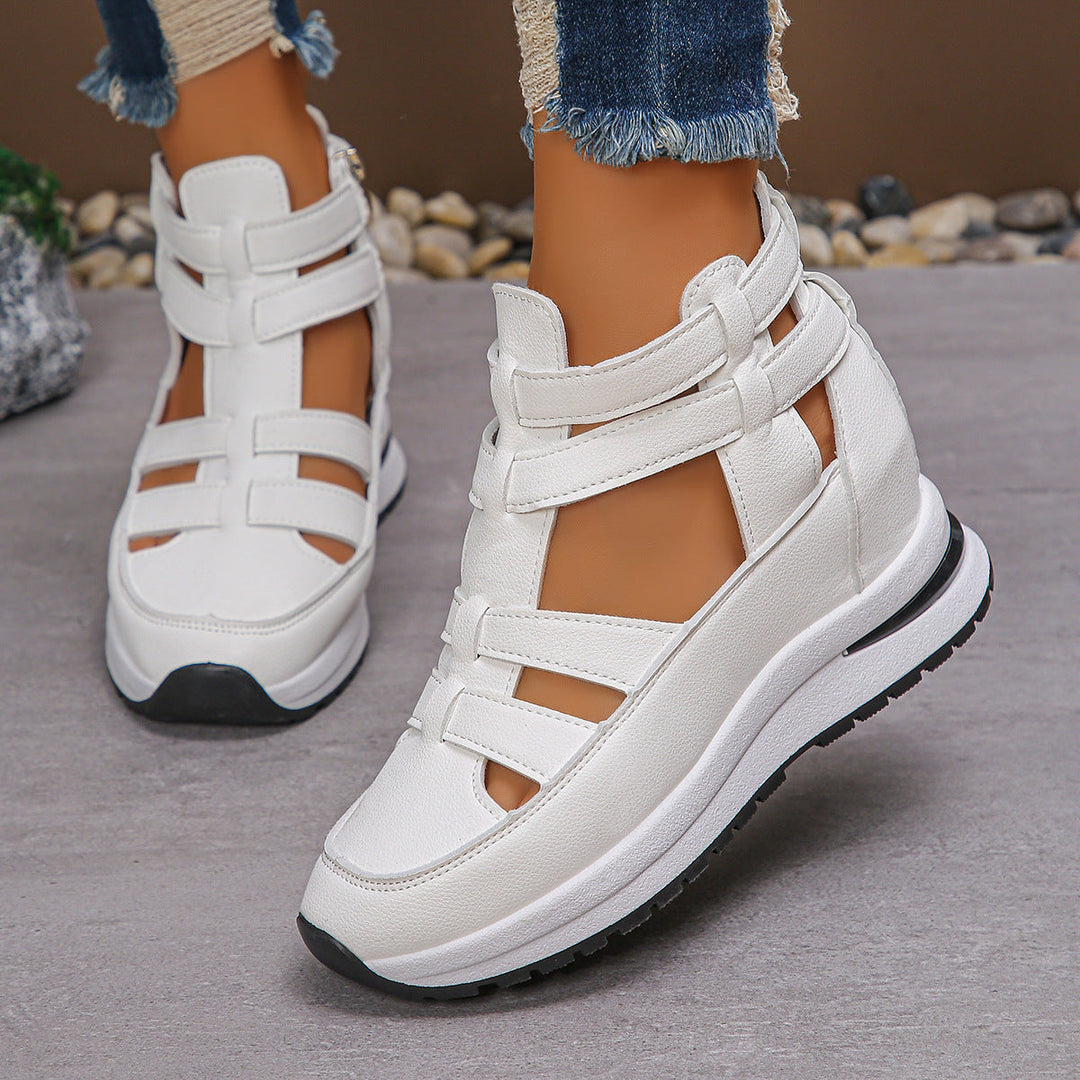 Damen Wedge-Sneaker mit verstellbaren Riemen und atmungsaktiver Sohle Drune