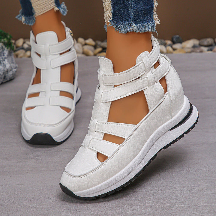 Damen Wedge-Sneaker mit verstellbaren Riemen und atmungsaktiver Sohle Drune