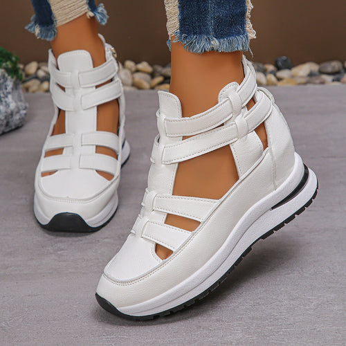Damen Wedge-Sneaker mit verstellbaren Riemen und atmungsaktiver Sohle Drune
