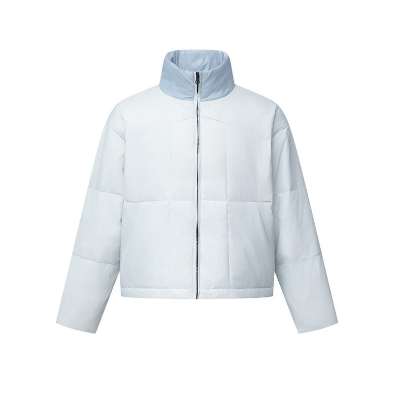 Unisex Boxy-Pufferjacke mit Stehkragen in Kontrastoptik und quadratischer Steppung Drune