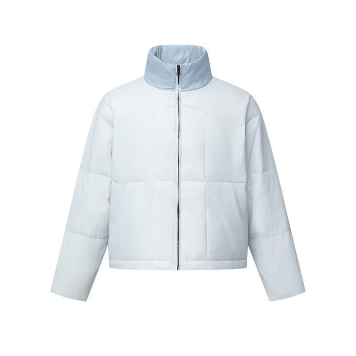 Unisex Boxy-Pufferjacke mit Stehkragen in Kontrastoptik und quadratischer Steppung Drune