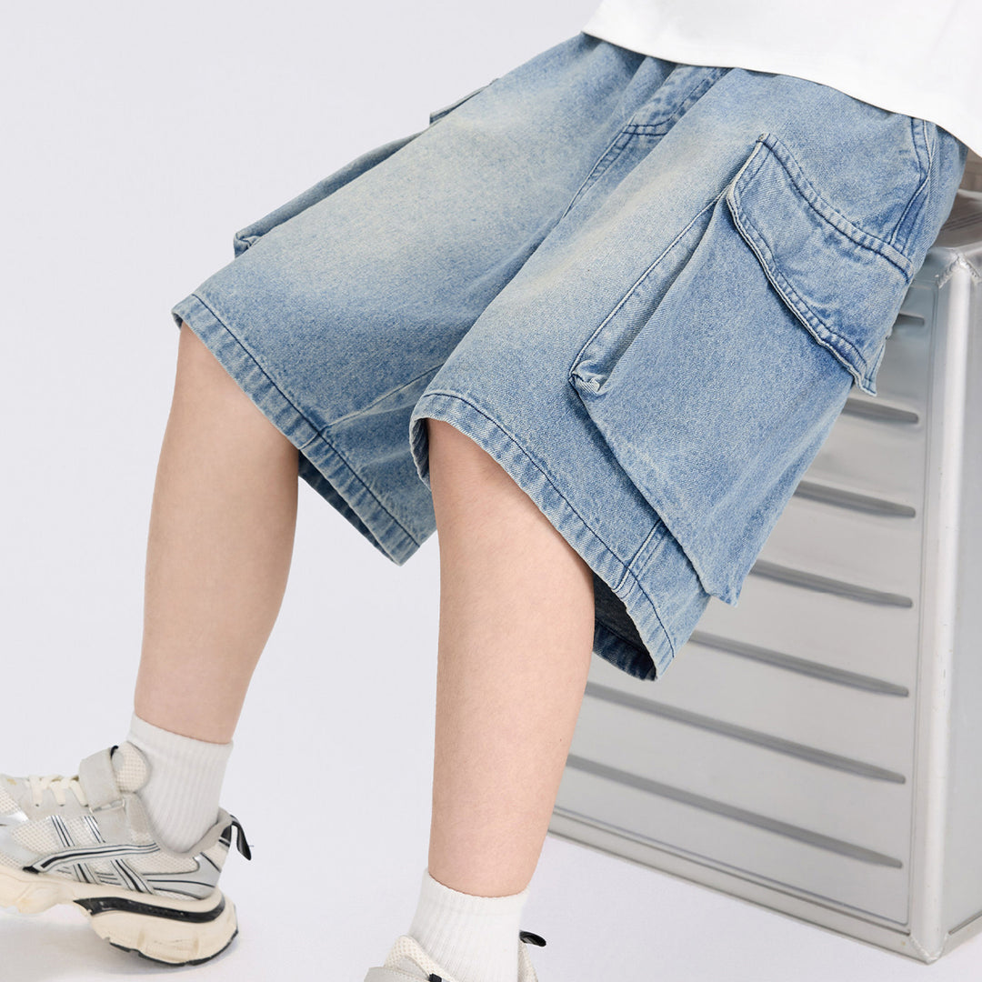 Unisex lässige Cargo-Shorts mit großen Seitentaschen Drune