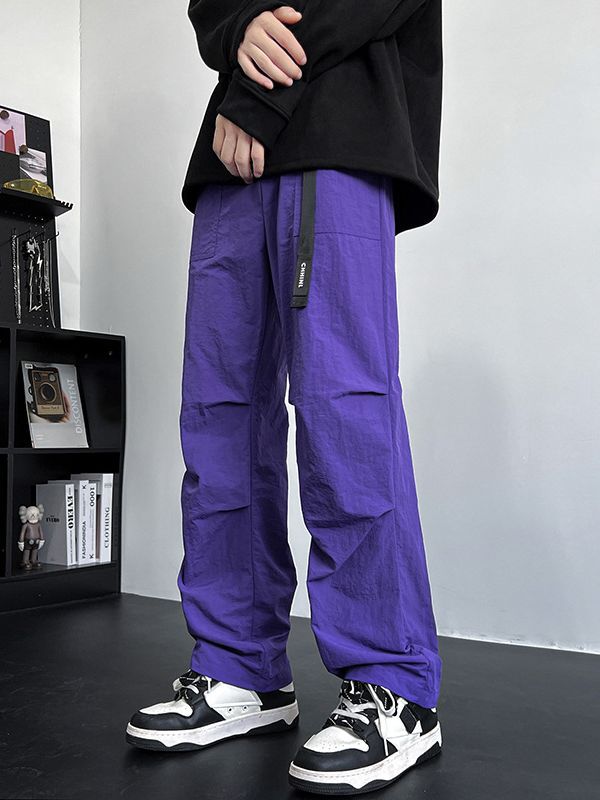 Herren Locker sitzende Nylon‑Cargohose mit Utility‑Gurtband und geradem Bein Drune