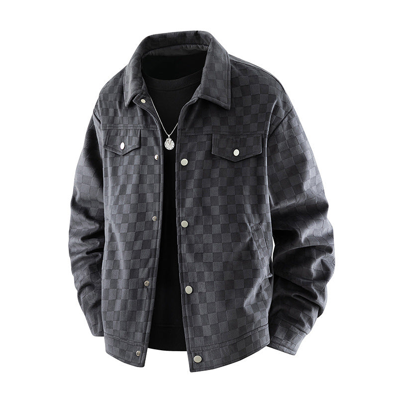 Herren Modische Jacke mit Karo-Design