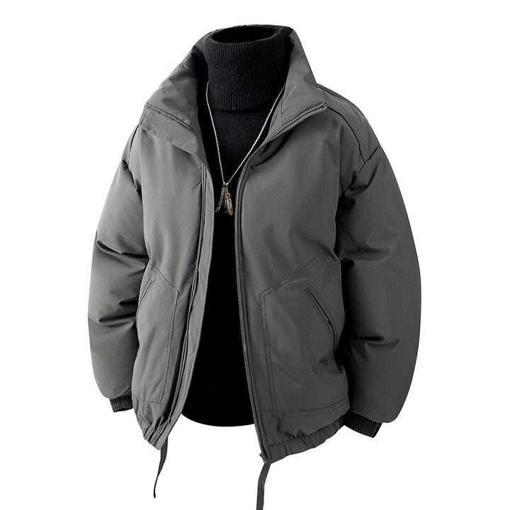 Herren Oversized Thermo‑Steppjacke mit hohem Kragen, Reißverschluss und Tunnelzug Drune
